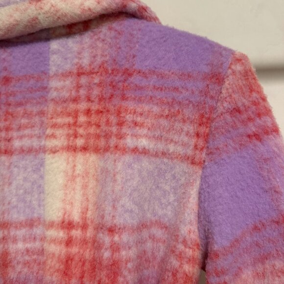 Anthropologie Hutch Pink & Purple Plaid Tie-Waist Coat Medium - Picture 15 of 16